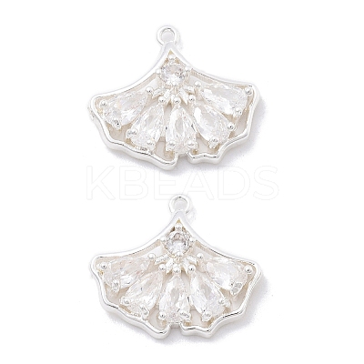 Brass Micro Pave Cubic Zirconia Pendants KK-B134-44S-1