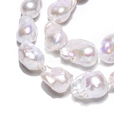 Natural Baroque Pearl Keshi Pearl Beads Strands PEAR-S019-02C-03-1
