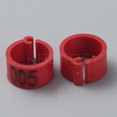 Plastic Poultry Leg Identification Bands AJEW-WH0415-99I-1