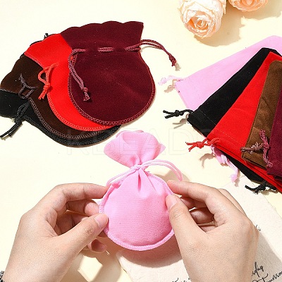 10Pcs 10 Styles Gourd Velvet Bags TP-YW0001-03-1