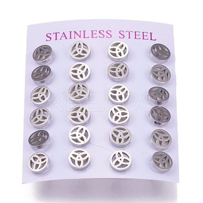 Tarnish Resistant 304 Stainless Steel Stud Earrings EJEW-N045-02P-1