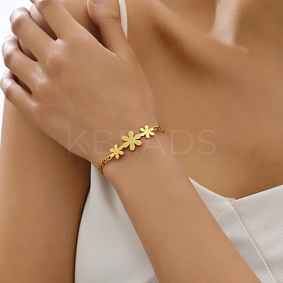 201 Stainless Steel Curb Chains Link Bracelets GH1682-1