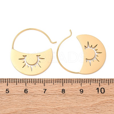 304 Stainless Steel Dangle Earrings EJEW-Z118-07G-01-1