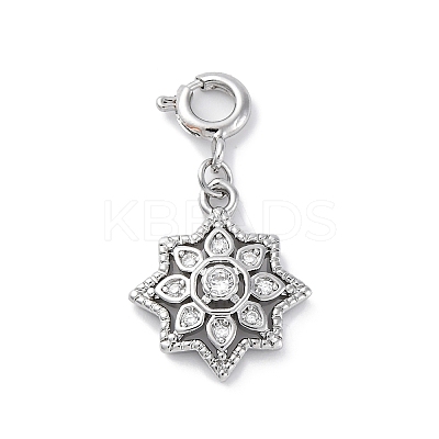 Brass Micro Pave Cubic Zirconia Pendants KK-D360-24P-1