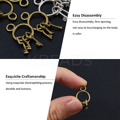 40Pcs 2 Colors Tibetan Style Alloy Pendants FIND-FH0010-58-1