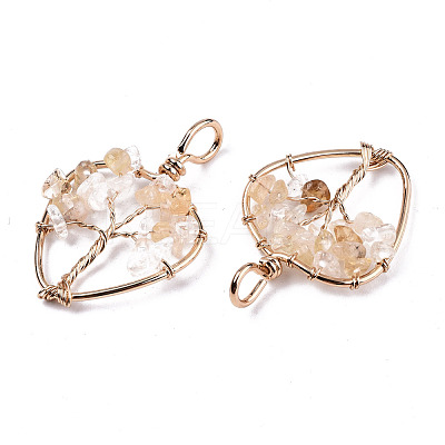 Natural Citrine Pendants G-T131-97-1