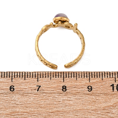 304 Stainless Steel Adjustable Open Cuff Rings RJEW-A071-02B-G-1