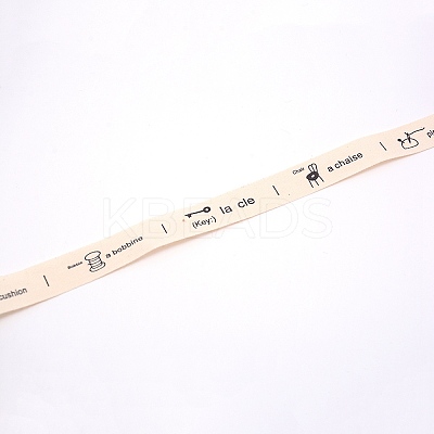 Polycotton(Polyester Cotton) Ribbon OCOR-WH0064-35B-1