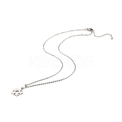 Non-Tarnish Stainless Steel Pendants Necklaces LS-NJEW-K267-01B-P-1