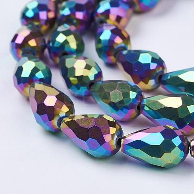 Electroplate Glass Beads Strands EGLA-D017-15x10mm-4-1