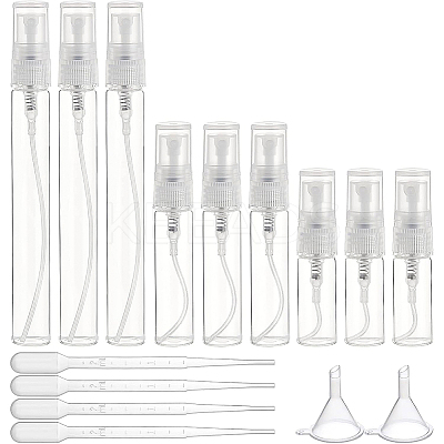 30Pcs 3ml 5ml 10ml Glass Spray Bottle with PP Plastic Lid MRMJ-BC0002-75-1