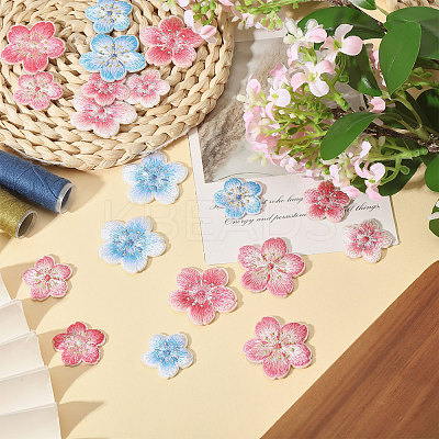 24Pcs 2Bags Flower Embroidery Sew on Cloth Patches PATC-CA0001-38-1