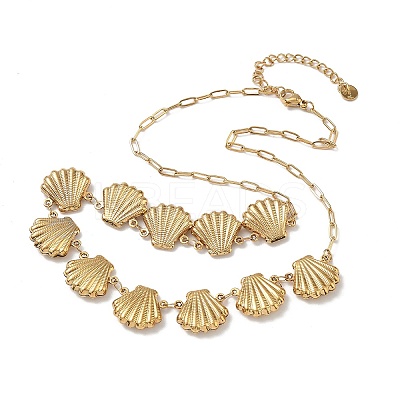 Ocean 304 Stainless Steel Link Chain Necklaces for Women LS-NJEW-A060-01F-G-1