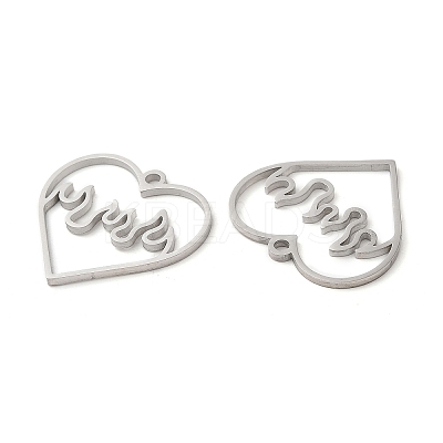 Non-Tarnish 304 Stainless Steel Pendants STAS-L020-011P-1