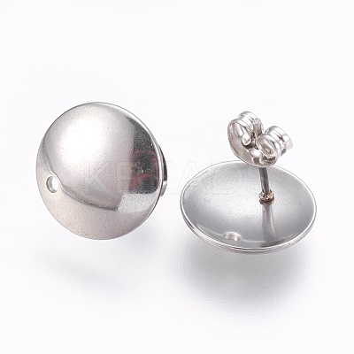 Tarnish Resistant 304 Stainless Steel Stud Earring Findings STAS-G178-03P-13mm-1