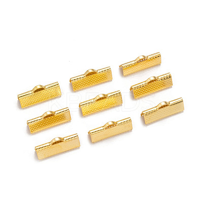 Iron Ribbon Crimp Ends IFIN-S008-G-1