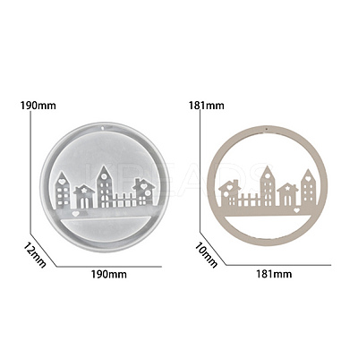 City Signs Decorated with Wind Chimes Silicone Mold SIMO-S001-01D-1