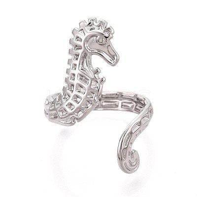 304 Stainless Steel Cuff Open Rings for Women RJEW-N052-15P-1