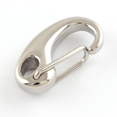 Tarnish Resistant Polished 316 Surgical Stainless Steel Keychain Clasp Findings STAS-R072-60-1