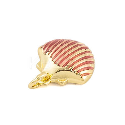 Rack Plating Brass Enamel Pendants KK-P269-09G-03-1
