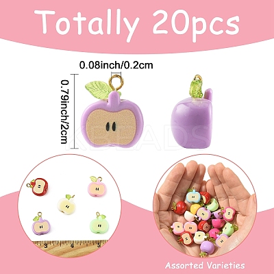 20Pcs Acrylic Pendants PALLOY-YW00129-1