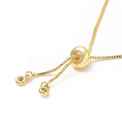 Adjustable Rack Plating Brass Cubic Zirconia & Box Chain Bracelets BJEW-A132-23G-1