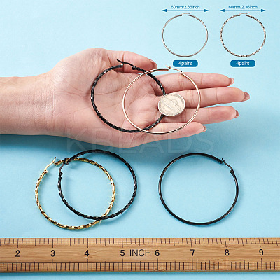 Stainless Steel Hoop Earrings STAS-TA0001-17-1