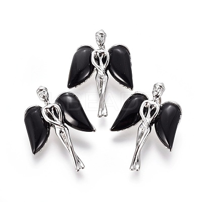 Natural Obsidian Pendants G-L520-C04-1