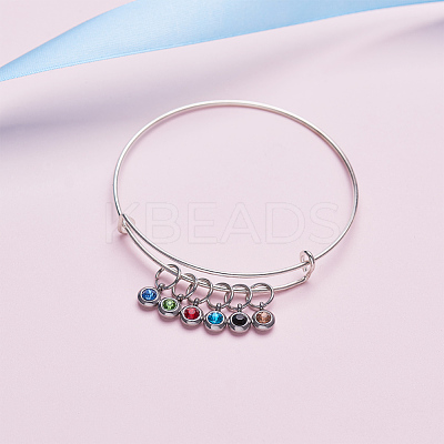 Trendy Original Color 304 Stainless Steel Grade A Rhinestone Charm Pendants RB-PH0008-04-1