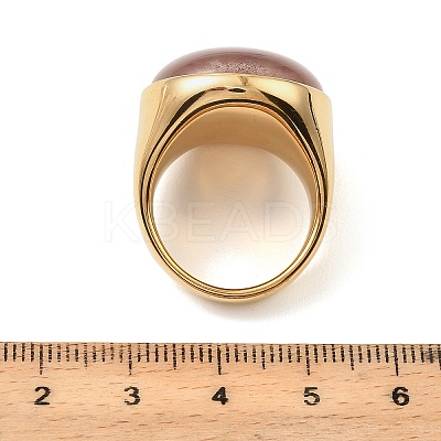 304 Stainless Steel Cat Eyes Finger Rings for Women RJEW-Z143-02G-01-1