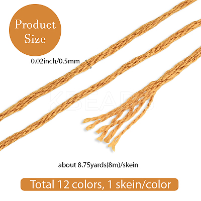 6-Ply Polyester Embroidery Floss OCOR-WH20074-01A-04-1
