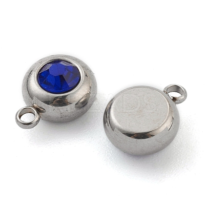201 Stainless Steel Rhinestone Charms STAS-Z009-03B-02P-1