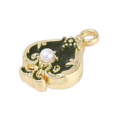 Rack Plating Alloy Enamel Pendants PALLOY-P309-06G-02-1