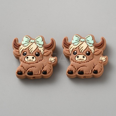 Cattle Food Grade Eco-Friendly Silicone Beads SIL-WH0018-33A-03-1