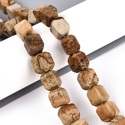 Natural Picture Jasper Beads Strands G-N353-03A-06-1