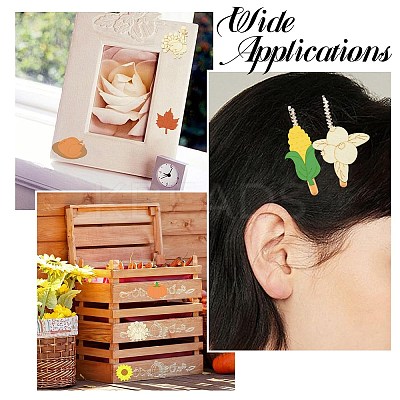 Thanksgiving Day Unfinished Blank Wooden Slices for Painting Arts WOOD-CJC0005-61B-1-1