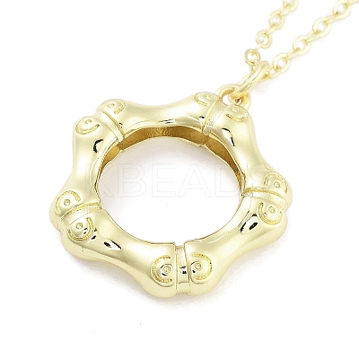 Brass Micro Pave Clear Cubic Zirconia Pendant Necklaces NJEW-B101-03G-02-1
