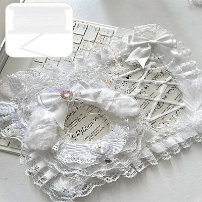 10 Yards Nylon Elastic Wavy Edged Lace Ribbon OCOR-LP0001-91-1
