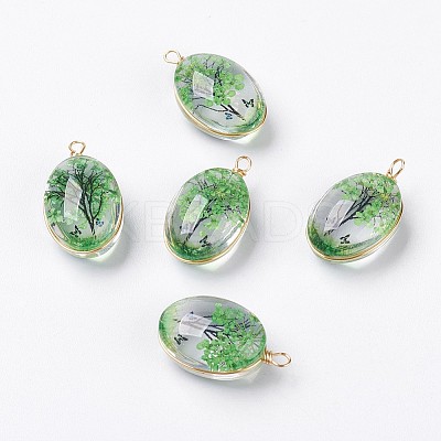 Inner Flower Glass Pendants LS-GLAA-K036-A06-NF-1