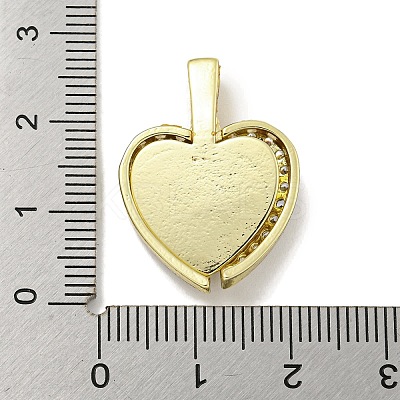 Rack Plating Brass Micro Pave Clear Cubic Zirconia Pendants KK-E114-06G-1