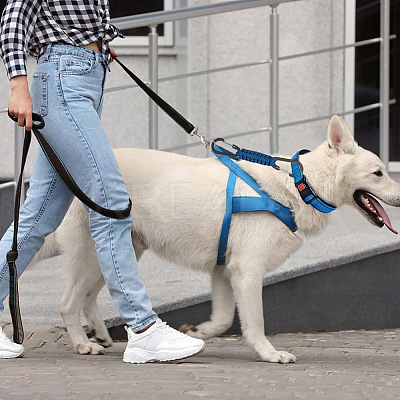 4Pcs 4 Colors Polyester Cord Braided Dog Harness Collar Leash Connector AJEW-GO0001-38-1