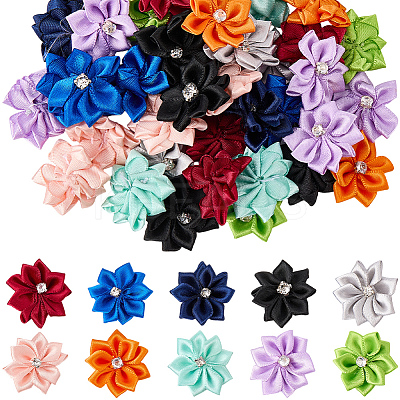50Pcs 10 Colors Handmade Polyester Costume Accessories DIY-SP0006-45-1