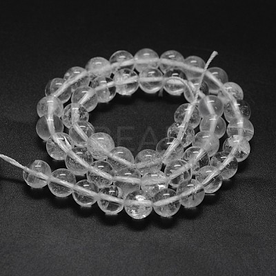 Natural Quartz Crystal Beads Strands X-G-F570-01-8mm-1