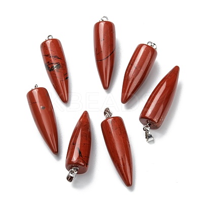 Natural Red Jasper Pointed Pendants G-D040-01P-B03-1