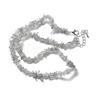 Natural Supper 7 Rutilated Quartz Chip Beaded Necklaces for Men Women NJEW-G159-01D-1