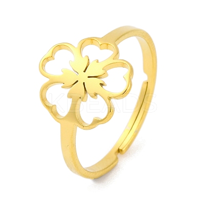 201 Stainless Steel Adjustable Ring for Women RJEW-D082-03B-1