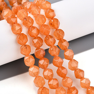 Dyed Natural White Jade Beads Strands G-T139-8mm-46R-1