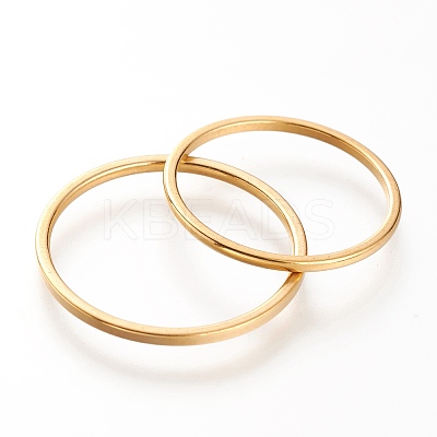 Ion Plating(IP) 304 Stainless Steel Plain Band Rings LS-RJEW-B0006-7-02G-1