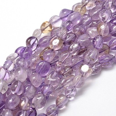 Natural Ametrine Gemstone Smooth Nuggets Bead Strands G-J335-09-1
