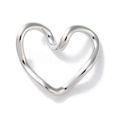Rack Plated Brass Heart Links KK-Z039-33P-1